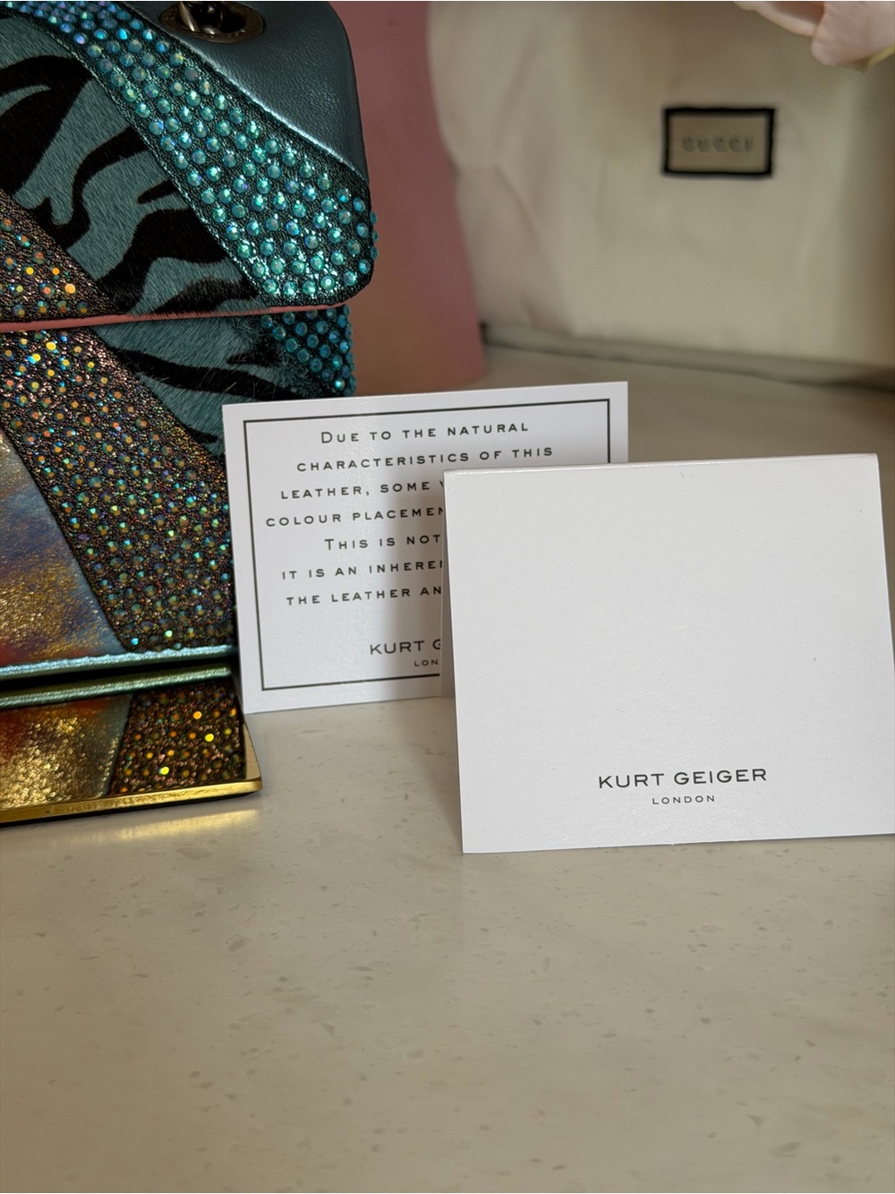 Kurt Geiger Kensington Multicolor Iridescent Animal Print Shoulder Bag - Picture 11 of 14